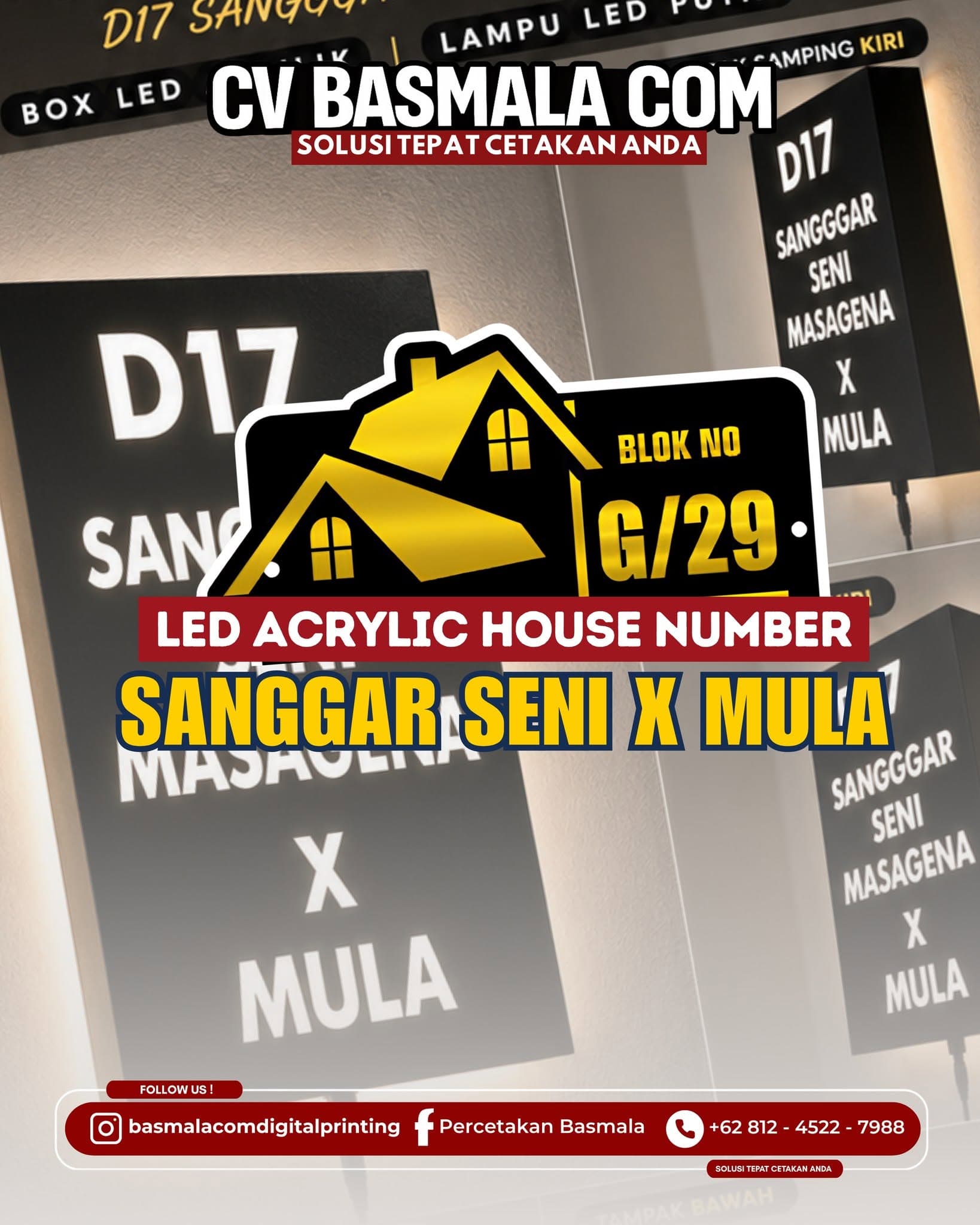 Contoh media neon box