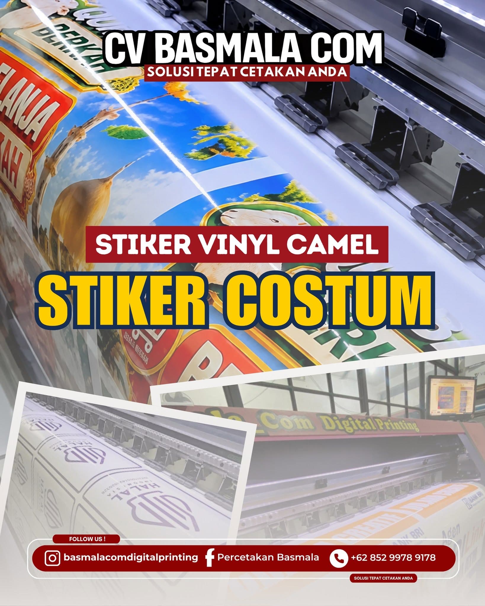 Contoh stiker produk custom