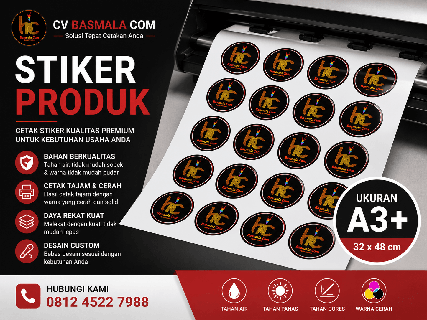 Stiker label untuk packaging