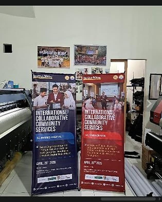 X & Y Banner + stand — foto 4 dari 4