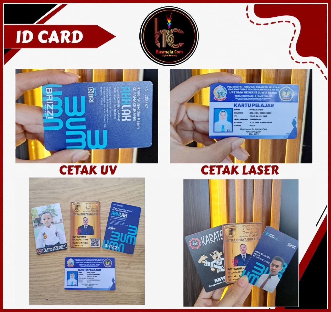 ID Card PVC Custom Basmala Com