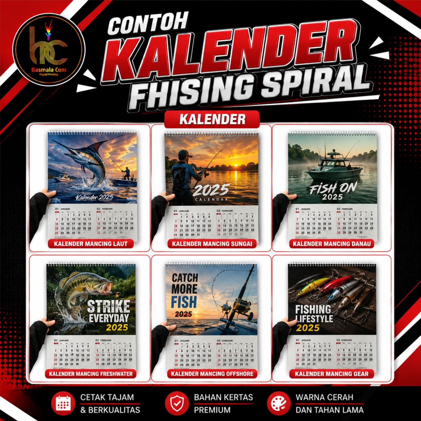 Kalender Dinding Custom Basmala Com