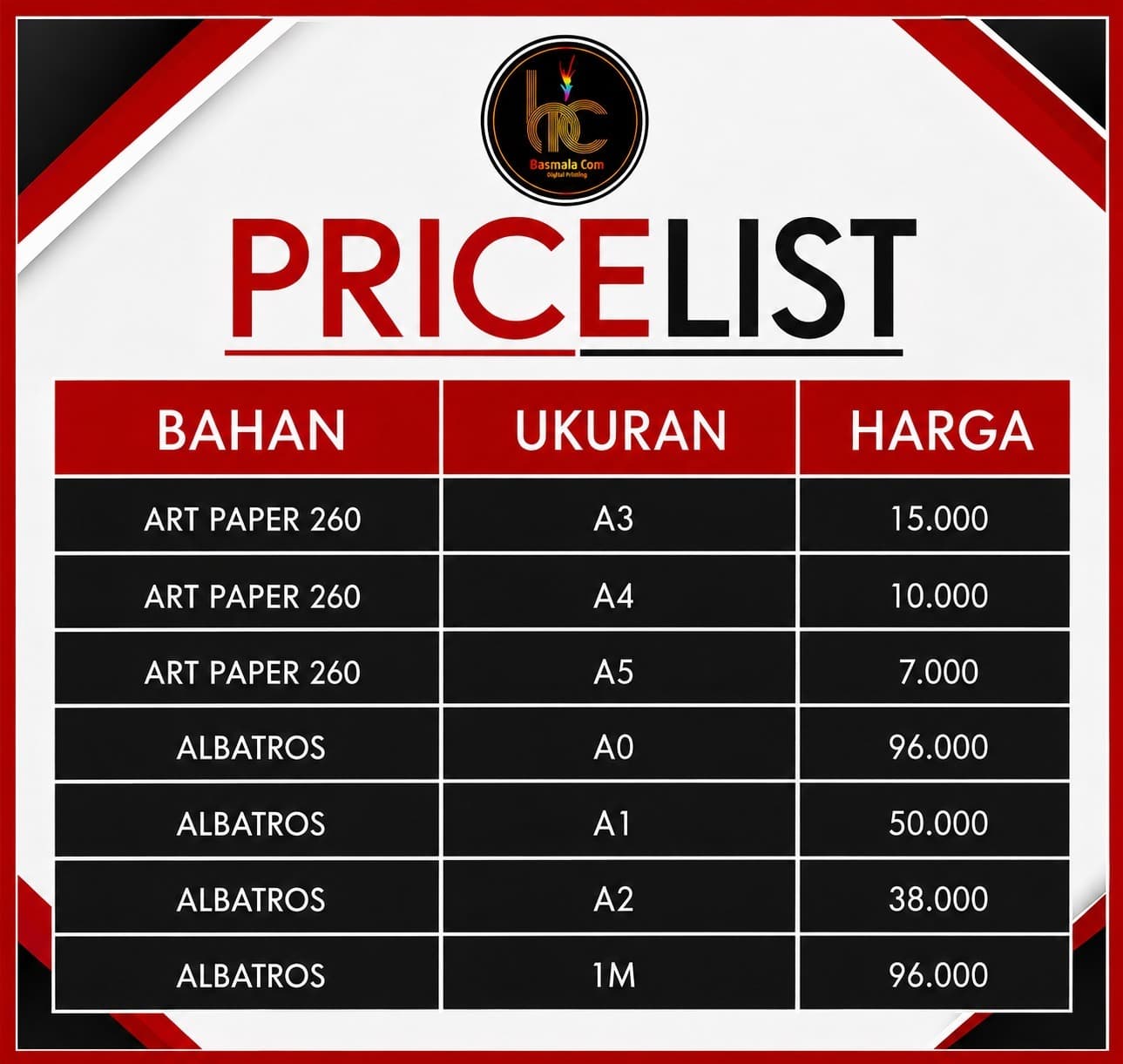Poster Custom Basmala Com