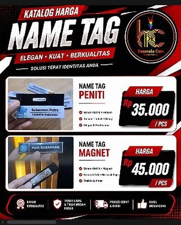 Name tag — foto 1 dari 5