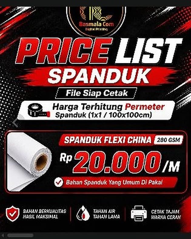 Spanduk Vynil ( Flexi China ) 280gsm — foto 1 dari 10